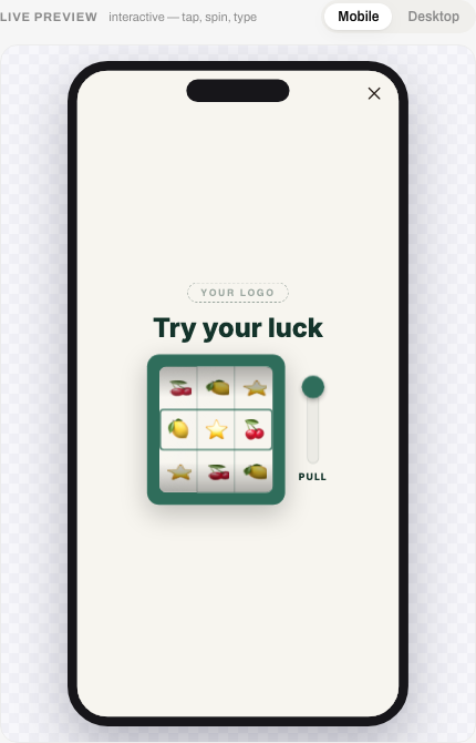 Slot machine preview